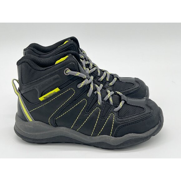 Crown Vintage Kids Waterproof Hiking Boots Size 13 Black & Yellow - Picture 5 of 9
